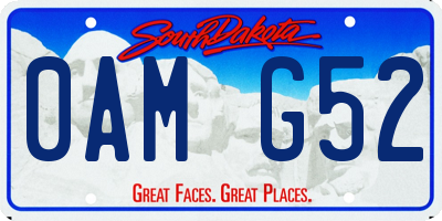 SD license plate 0AMG52