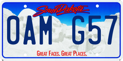 SD license plate 0AMG57