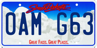 SD license plate 0AMG63