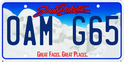 SD license plate 0AMG65