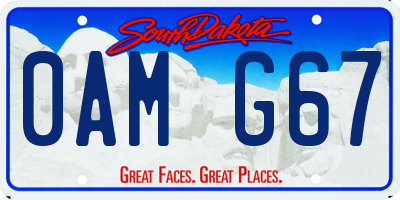 SD license plate 0AMG67