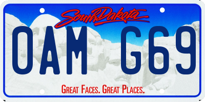 SD license plate 0AMG69