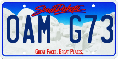 SD license plate 0AMG73