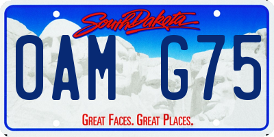 SD license plate 0AMG75