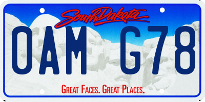 SD license plate 0AMG78