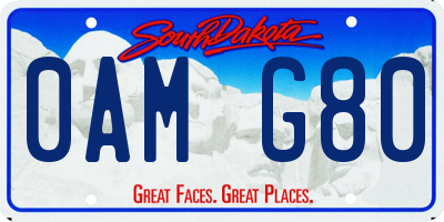 SD license plate 0AMG80