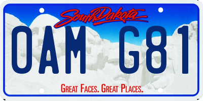 SD license plate 0AMG81