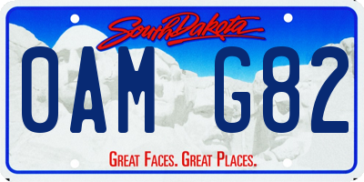 SD license plate 0AMG82