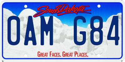 SD license plate 0AMG84