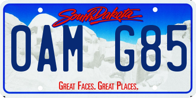 SD license plate 0AMG85