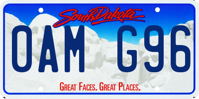 SD license plate 0AMG96