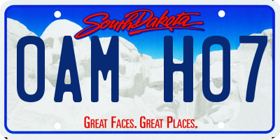 SD license plate 0AMH07