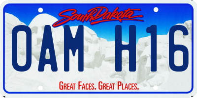 SD license plate 0AMH16