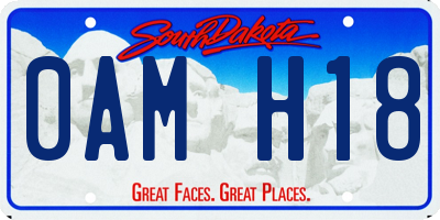 SD license plate 0AMH18