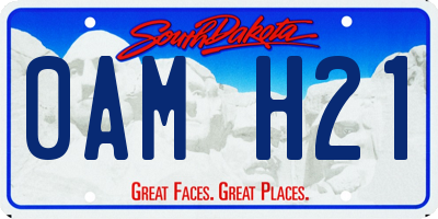 SD license plate 0AMH21
