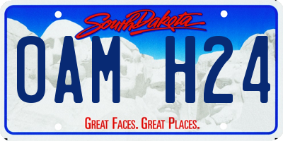 SD license plate 0AMH24