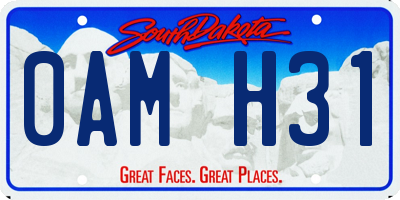 SD license plate 0AMH31