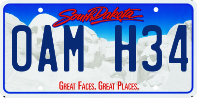 SD license plate 0AMH34
