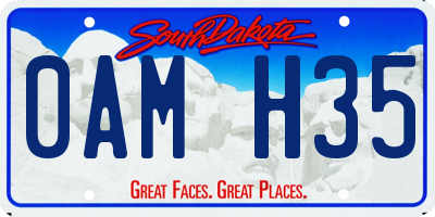 SD license plate 0AMH35
