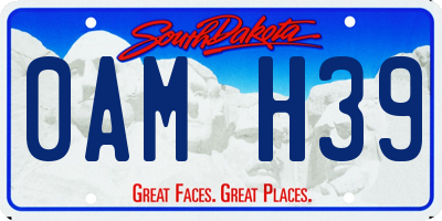 SD license plate 0AMH39