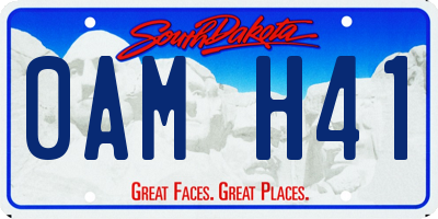 SD license plate 0AMH41