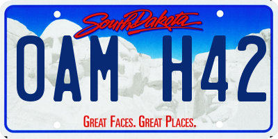 SD license plate 0AMH42