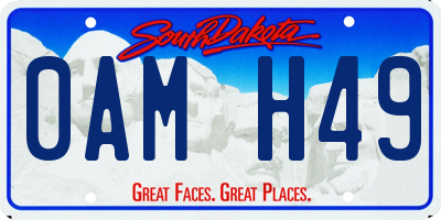 SD license plate 0AMH49