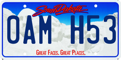 SD license plate 0AMH53