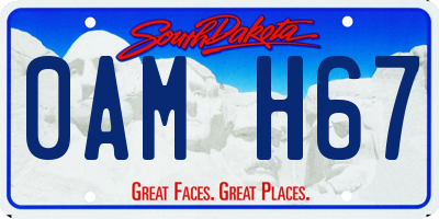 SD license plate 0AMH67