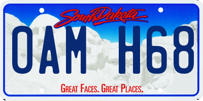 SD license plate 0AMH68