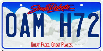 SD license plate 0AMH72