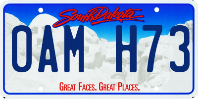 SD license plate 0AMH73
