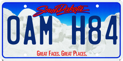 SD license plate 0AMH84