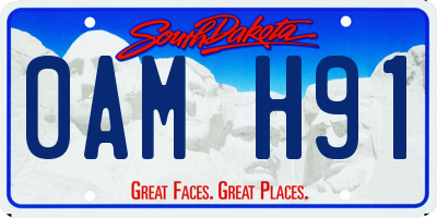 SD license plate 0AMH91