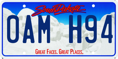 SD license plate 0AMH94