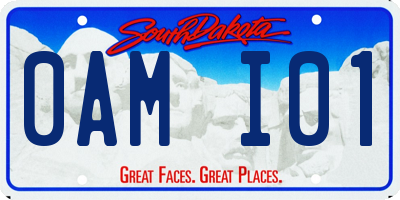 SD license plate 0AMI01