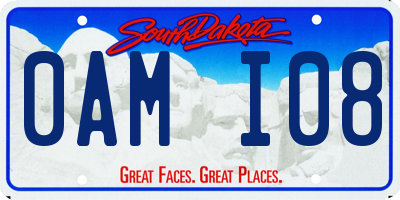 SD license plate 0AMI08