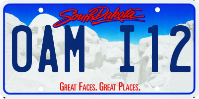 SD license plate 0AMI12