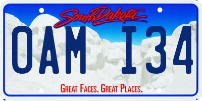 SD license plate 0AMI34