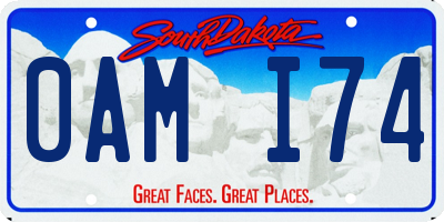 SD license plate 0AMI74