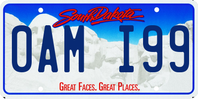 SD license plate 0AMI99