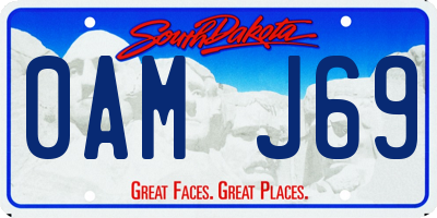 SD license plate 0AMJ69