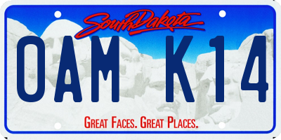 SD license plate 0AMK14