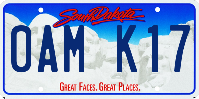 SD license plate 0AMK17