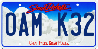 SD license plate 0AMK32