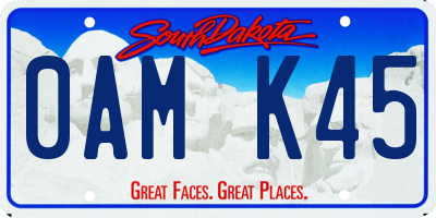 SD license plate 0AMK45
