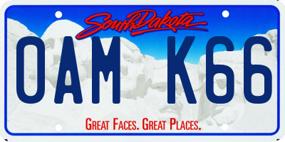 SD license plate 0AMK66