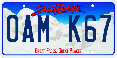 SD license plate 0AMK67