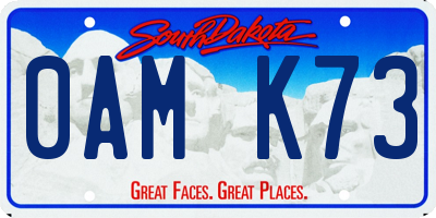 SD license plate 0AMK73