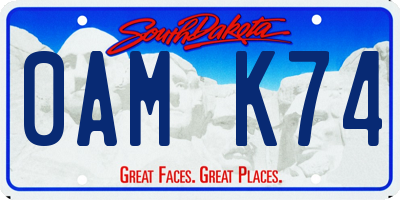 SD license plate 0AMK74